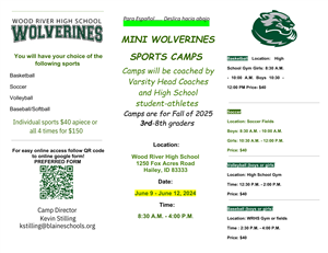 Mini Wolverine Sports Camps: Grades 3-8